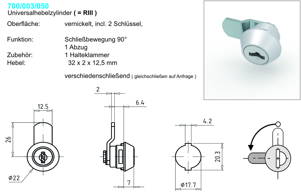 Hebelzylinder RIII