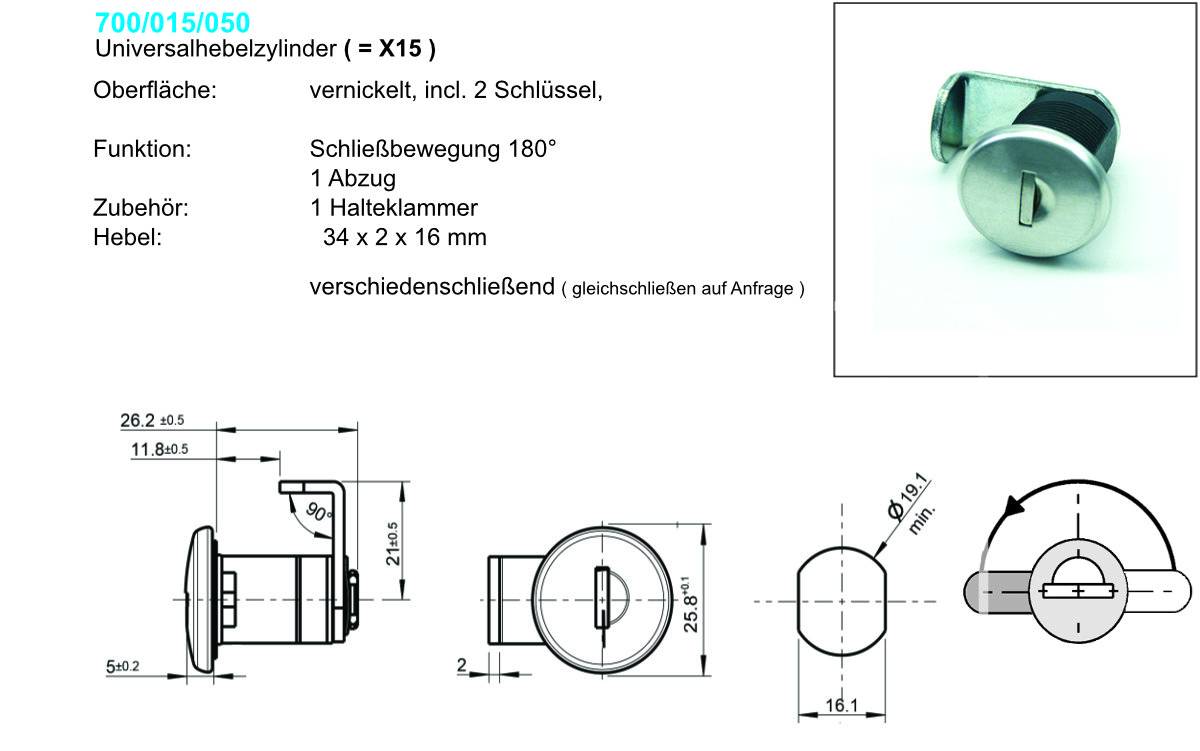 Hebelzylinder RX15